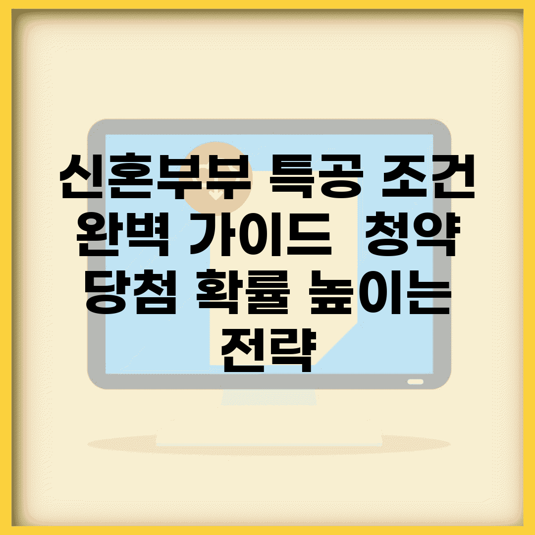 신혼부부 특공 조건 완벽 가이드 | 청약 당첨 확률 높이는 전략