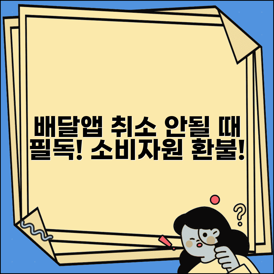 배달앱 주문 취소 안될때 | 소비자보호원 집단분쟁조정