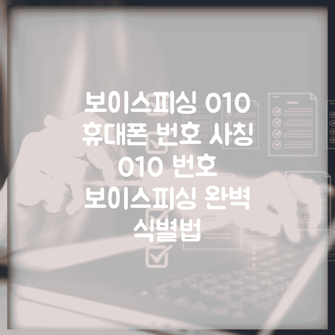 보이스피싱 010 휴대폰 번호 사칭 | 010 번호 보이스피싱 완벽 식별법