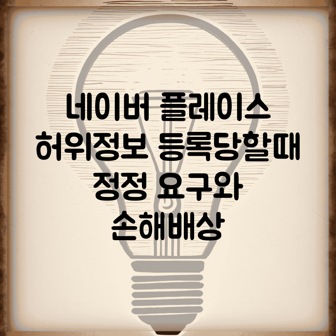 네이버 플레이스 허위정보 등록당할때 | 정정 요구와 손해배상