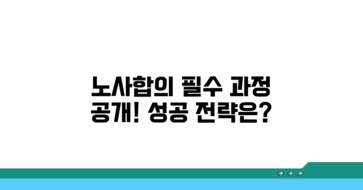 노사합의 필요성 및 과정