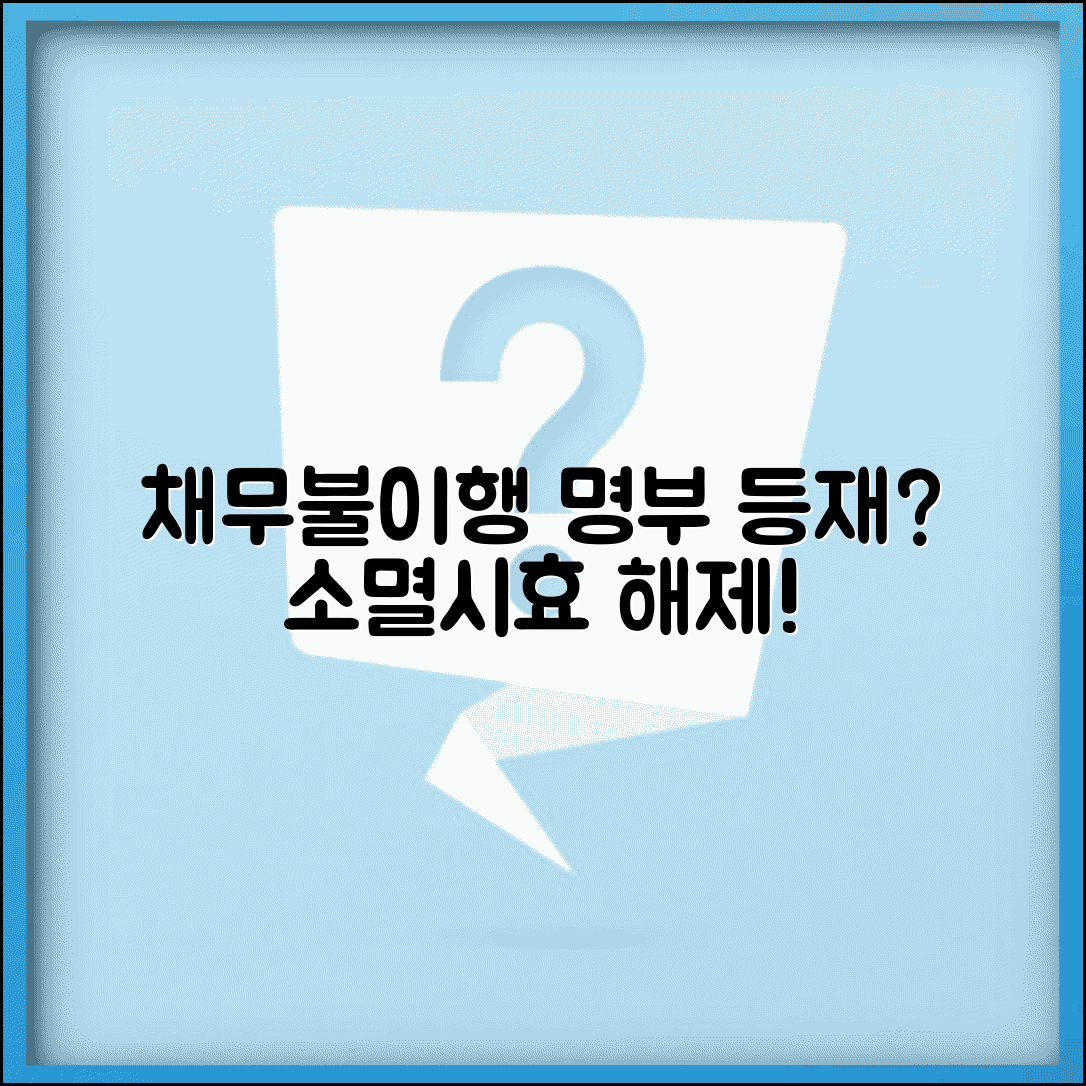 채무불이행자 명부등재 소멸시효와 자동 해제 기간