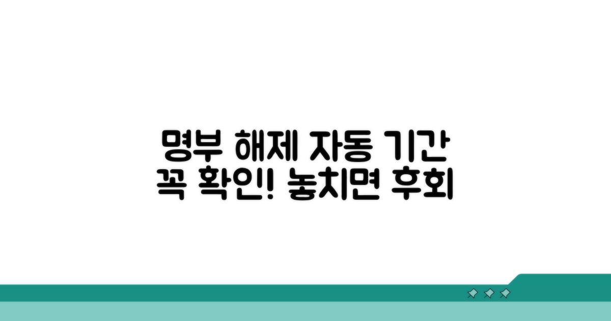 명부등재 자동 해제 기간 알아보기
