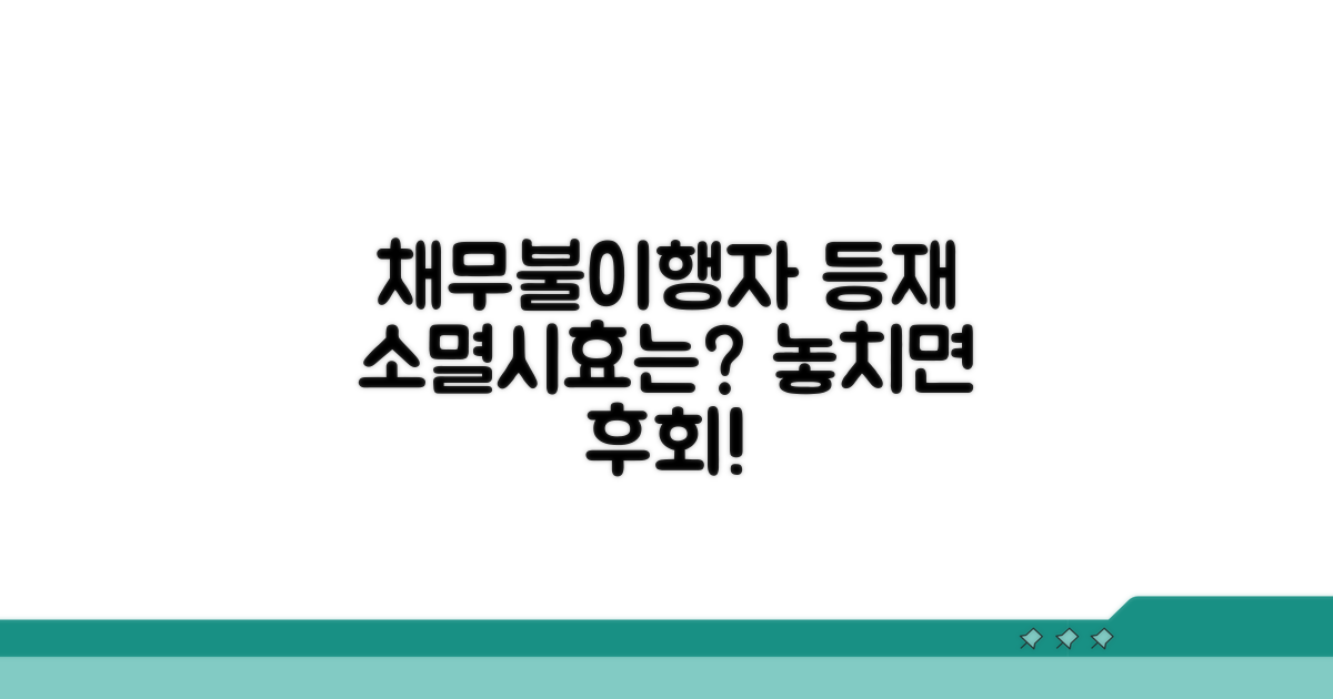 채무불이행자 명부등재 소멸시효는?