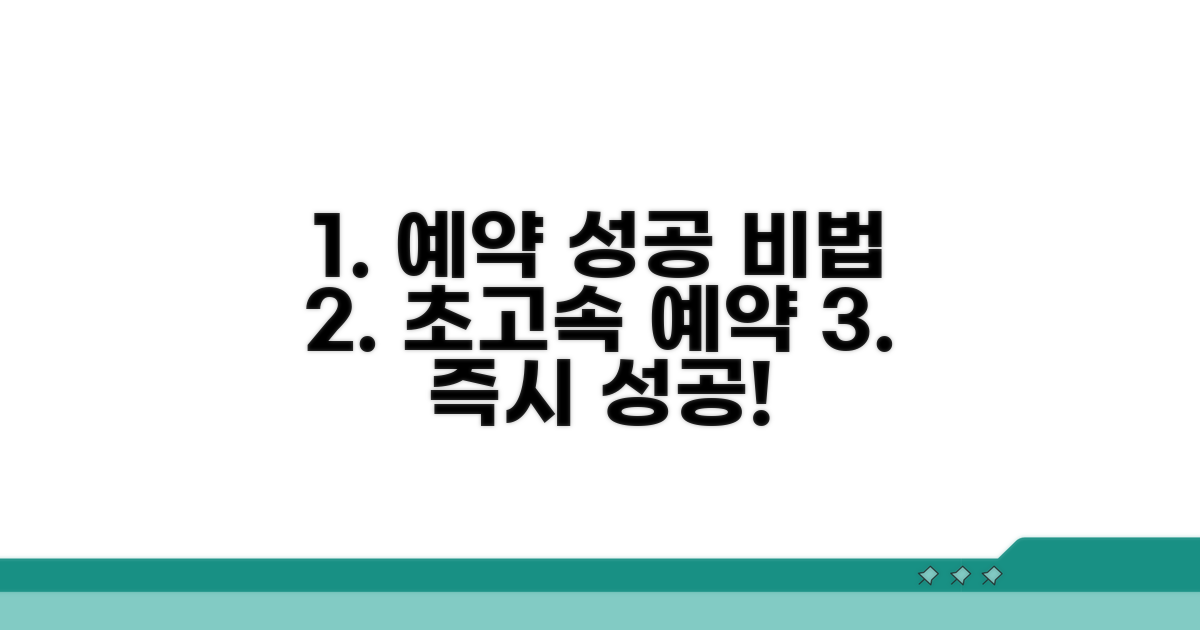 가장 빠른 예약 성공 비법