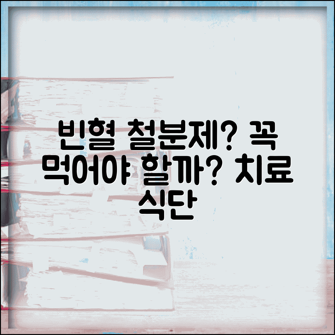 빈혈 철분제 꼭 먹어야 하나요 빈혈 치료와 식이요법