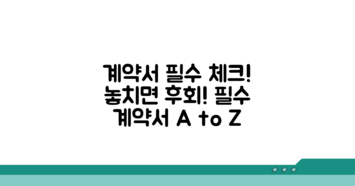 계약서 작성 시 꼭 알아둘 점