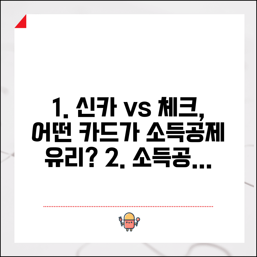 신용카드 소득공제 체크카드 비교 공제율 차이