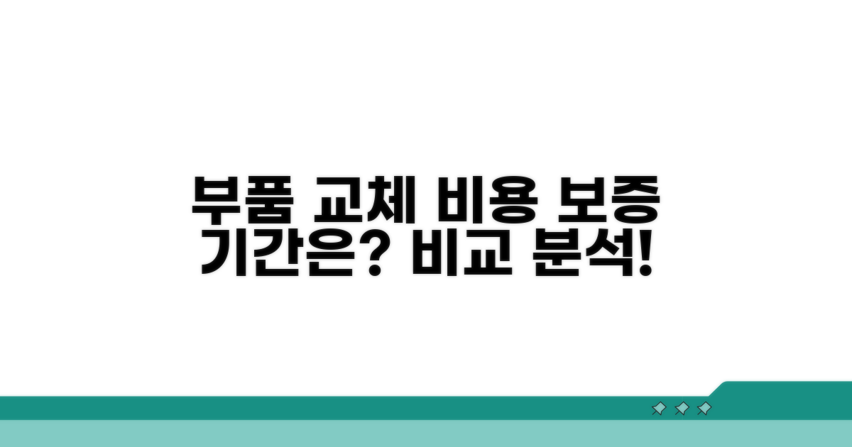 부품 교체 비용과 보증 기간