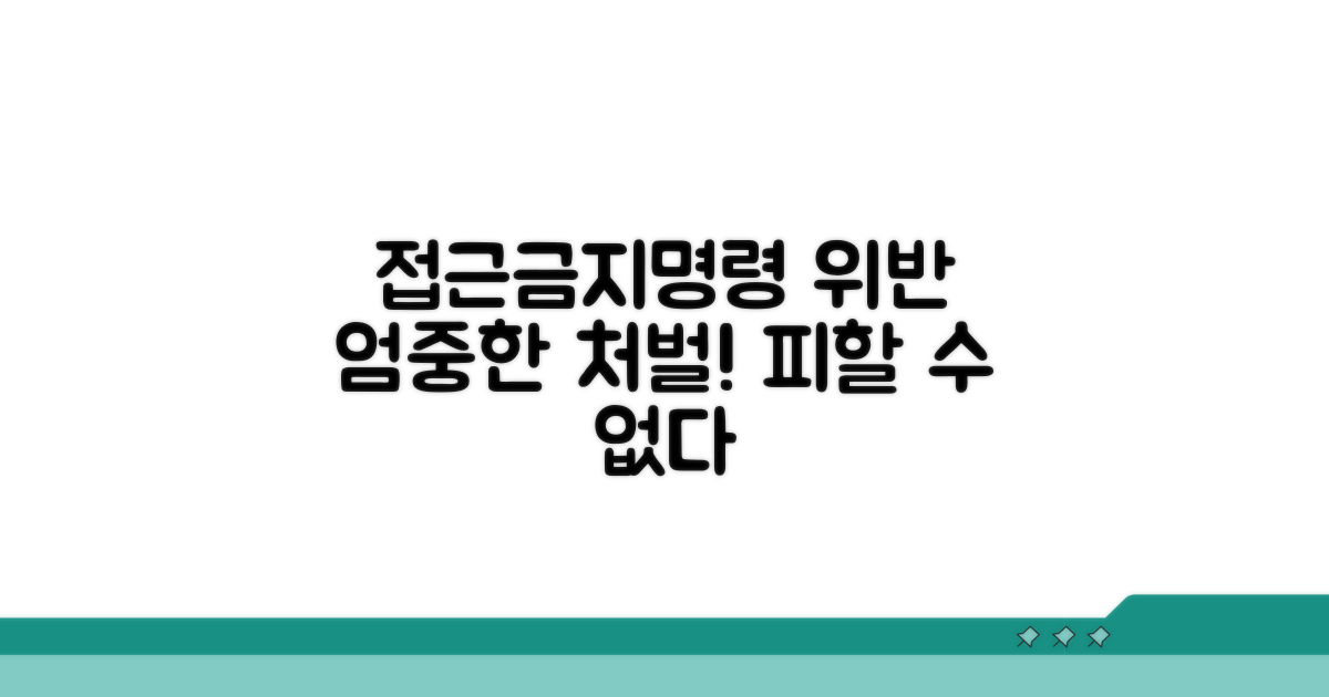 접근금지명령 위반 시 처벌은?