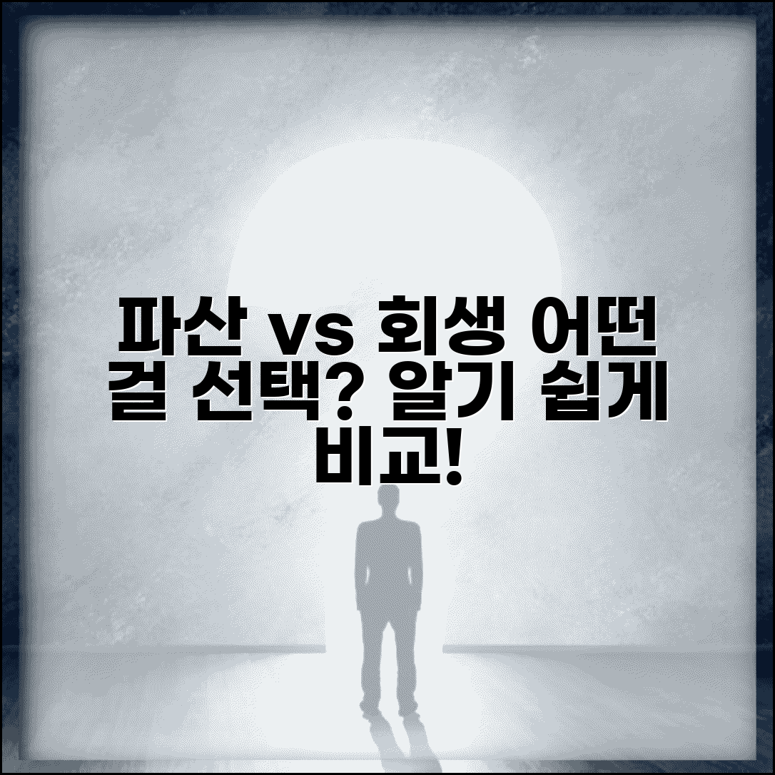 파산 회생 차이점 비교 선택 기준 절차 비용