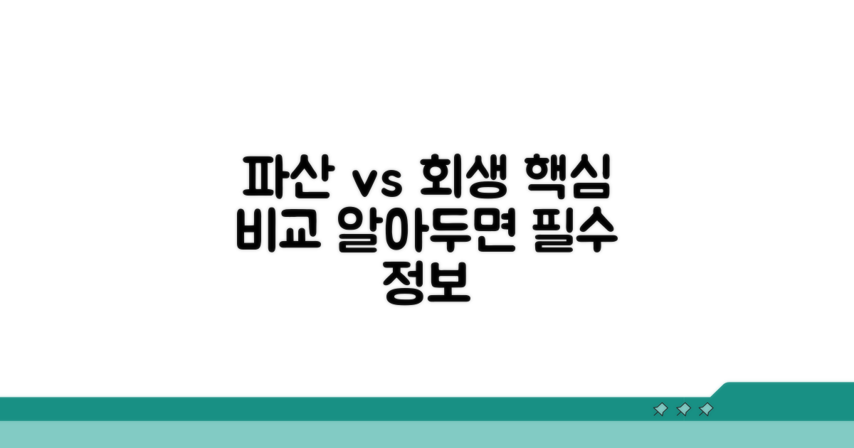 파산 절차와 회생 절차 차이점