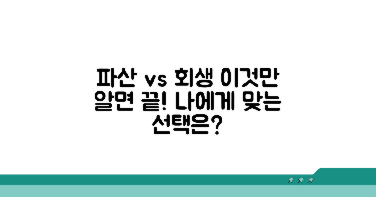 파산 vs 회생, 한눈에 비교