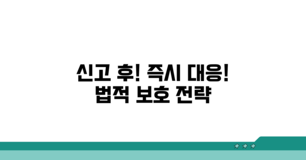 신고 후 대응과 법적 보호 전략