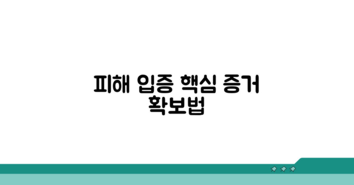 피해 사실 입증, 핵심 증거 확보법