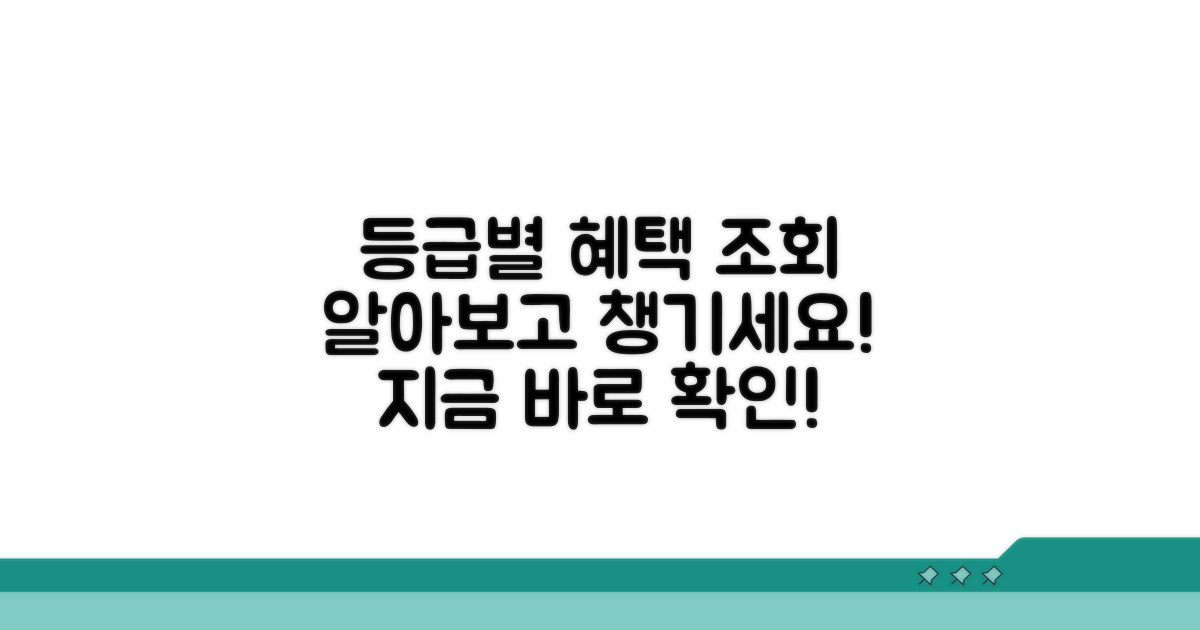 등급별 혜택과 조회 절차