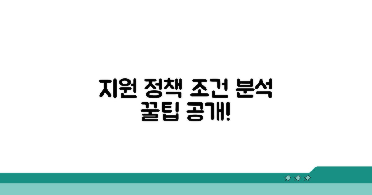 지원 정책 조건 분석