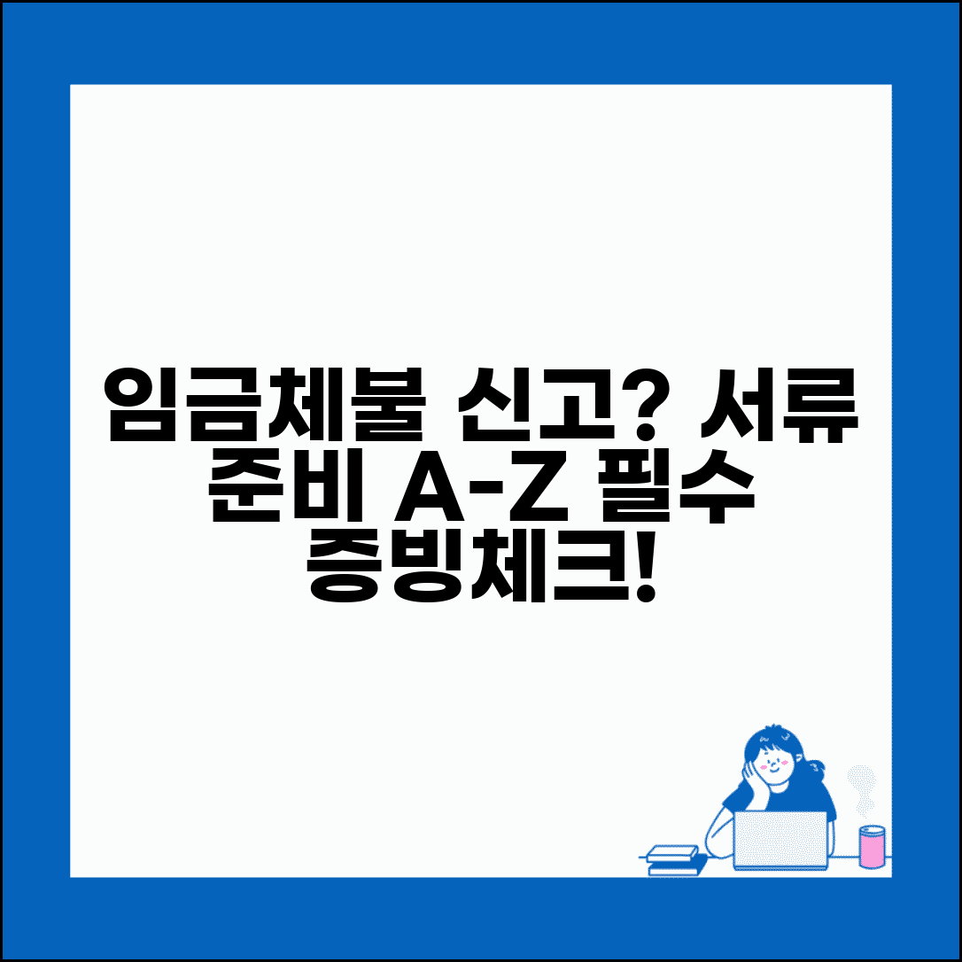 임금체불 신고 서류 준비와 증빙서류 체크리스트
