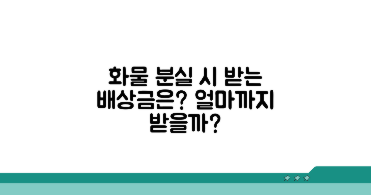 화물 분실 시 배상금 얼마나 받을까?
