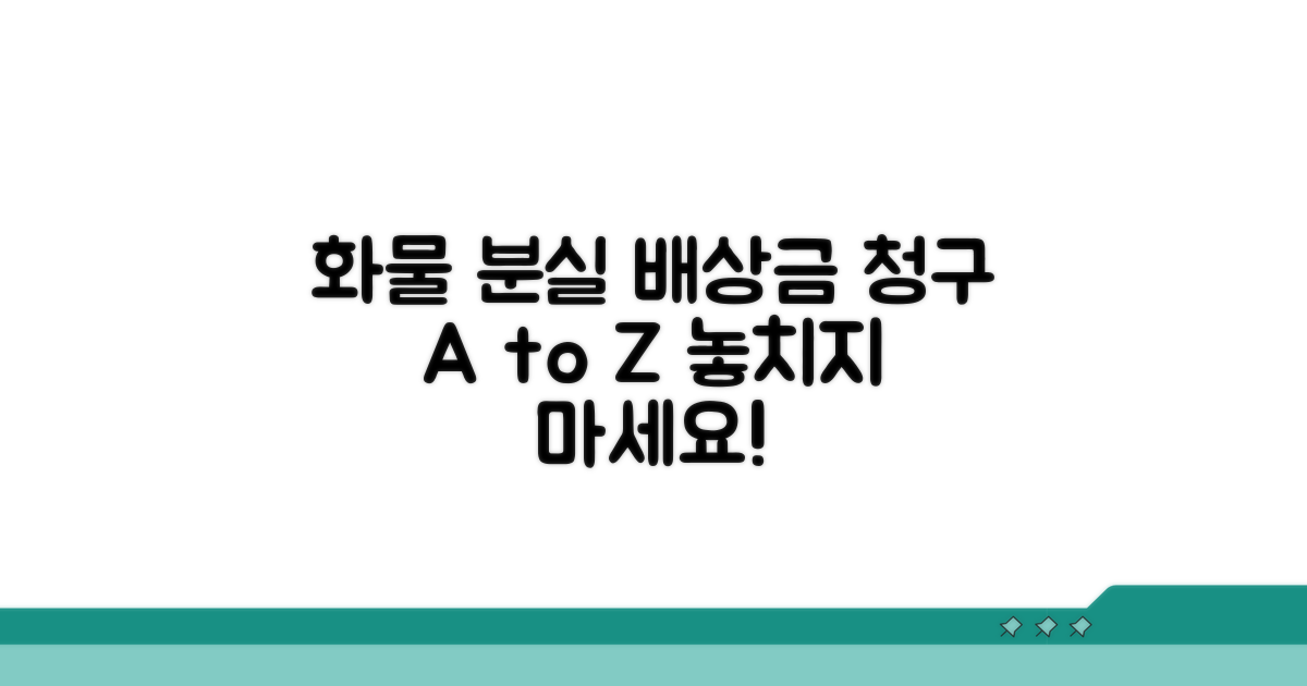 화물 분실 시 배상금 청구 방법 안내