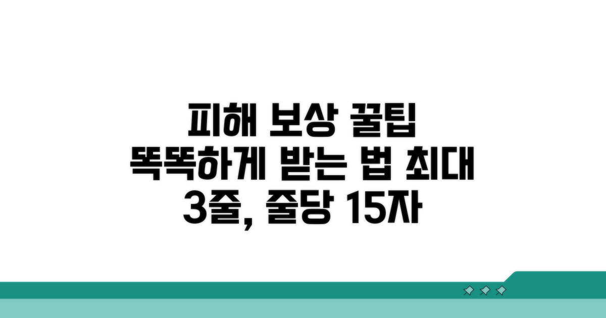피해보상, 똑똑하게 받는 꿀팁