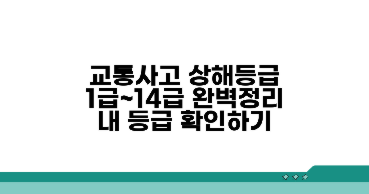 교통사고 상해등급표: 14급부터 1급까지