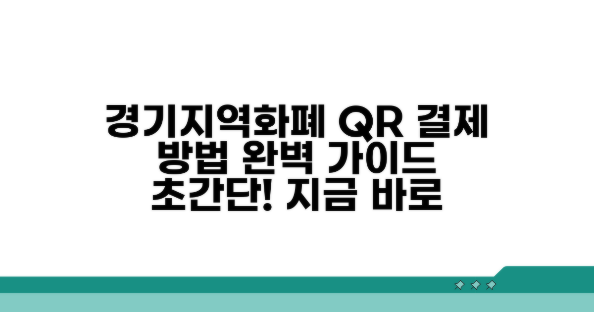 경기지역화폐 QR결제 방법 완벽 가이드