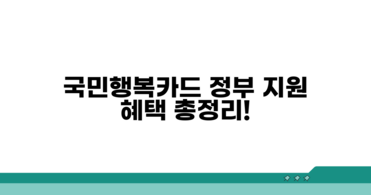 국민행복카드 정부지원 혜택 총정리