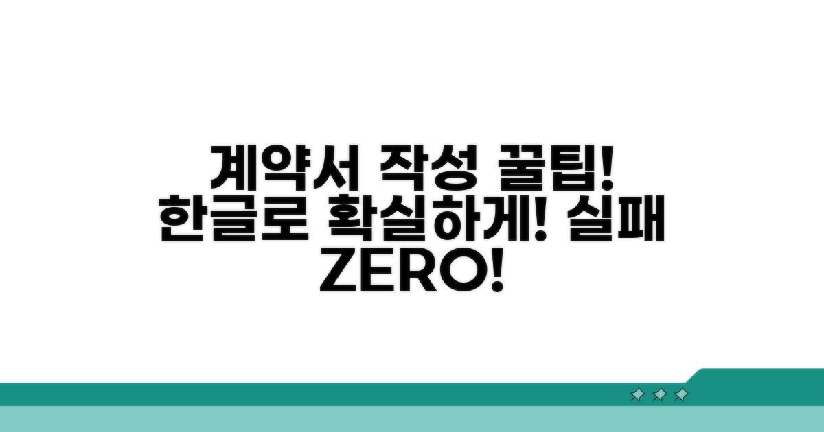 한글 계약서 활용 노하우