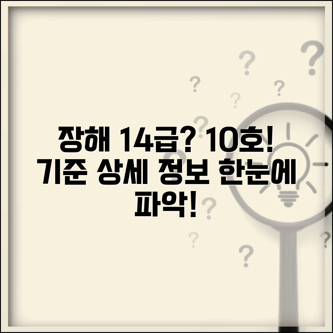 장해등급 14급 기준과 10호 상세 정보 알아보기