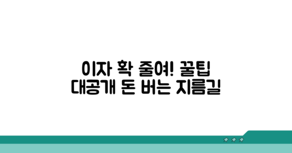 이자 부담 줄이는 꿀팁