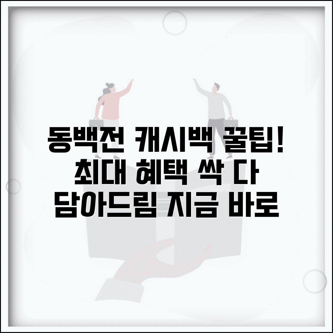 동백전 캐시백 혜택 사용액 적립 인센티브 완벽정리