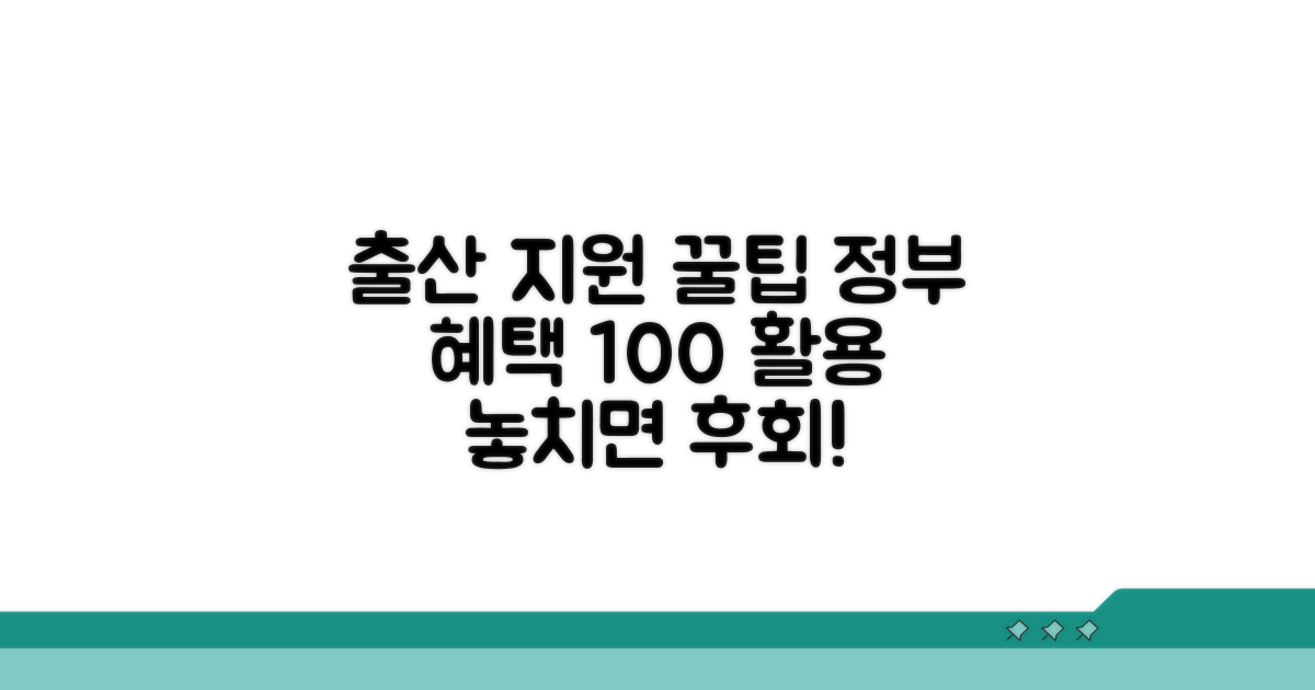 출산가정 지원 정책 활용 팁