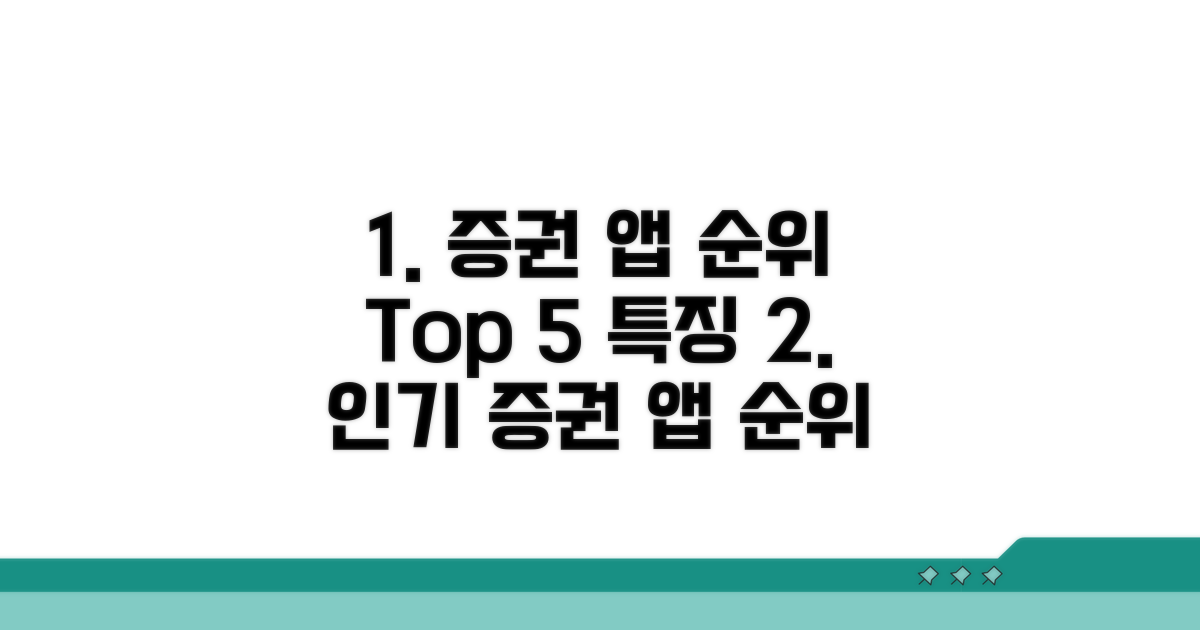 증권사 앱 인기 순위와 특징