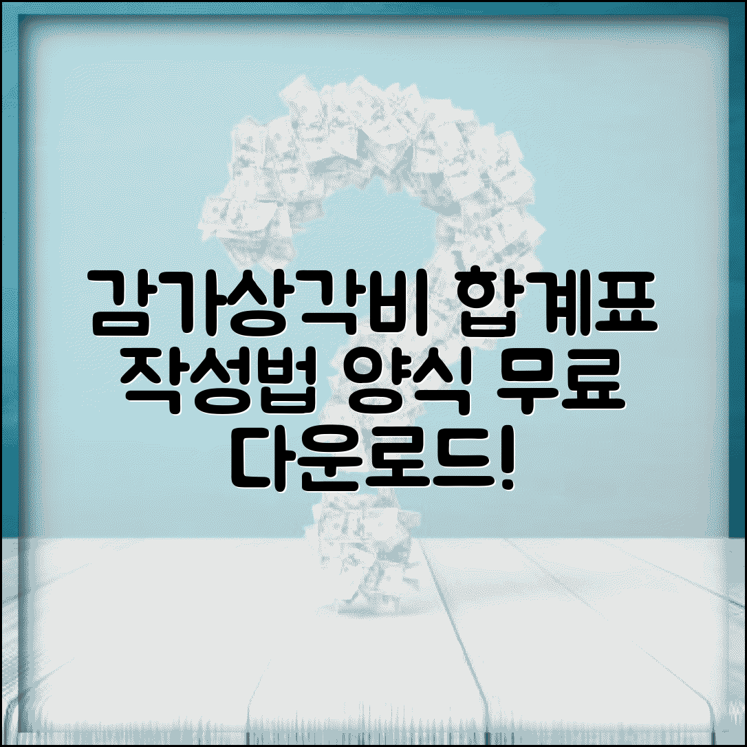 감가상각비 조정명세서 합계표 작성 방법 | 양식, 예시, 서식 무료 다운로드