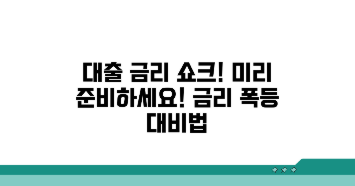 대출 금리 변동, 미리 준비할 점은?