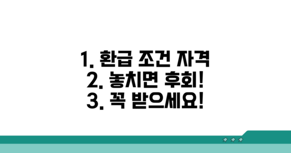환급받는 조건과 자격 요건