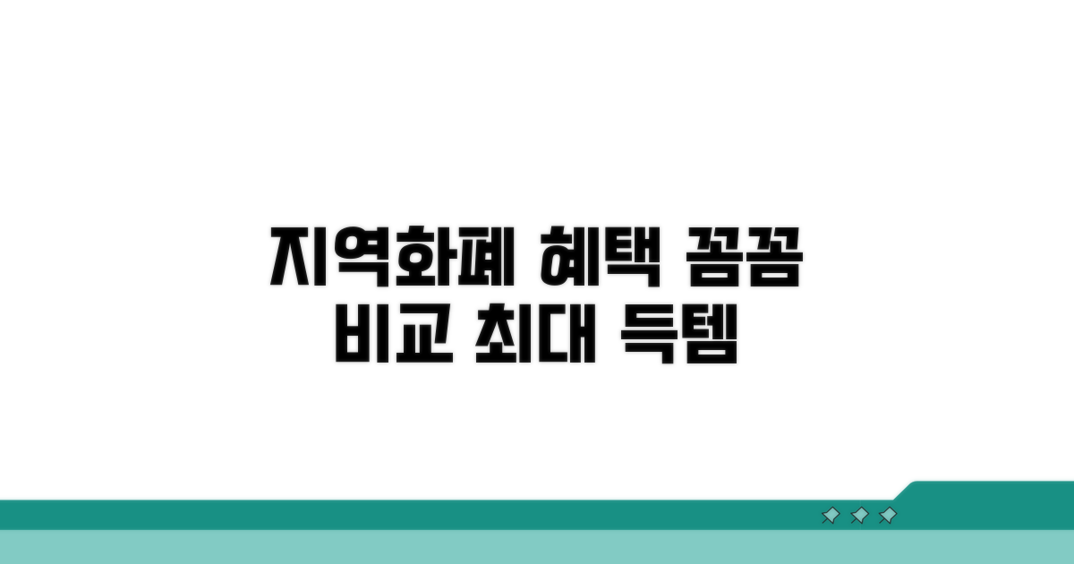 지역화폐 혜택 꼼꼼하게 비교하기