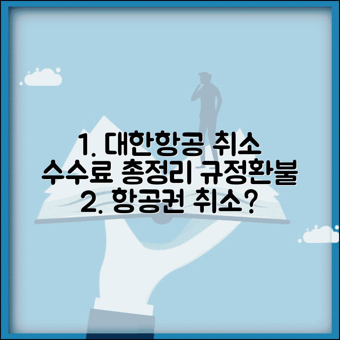 대한항공 취소 수수료 | 항공권 취소 수수료율, 변경 규정 및 환불 방법 총정리