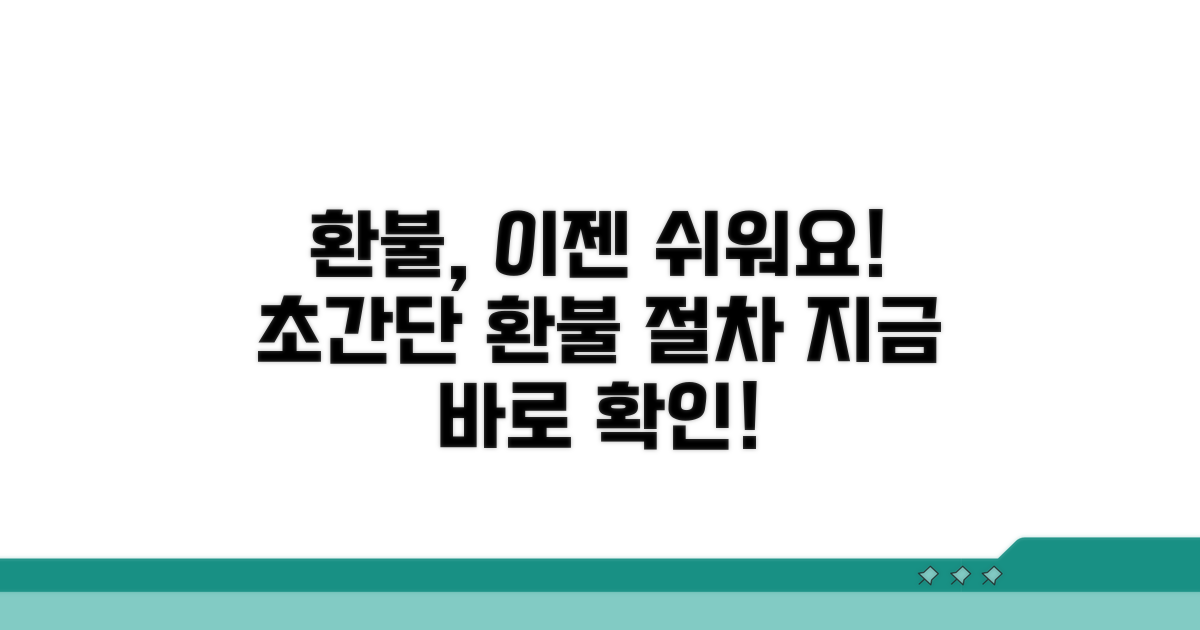 환불 절차, 어렵지 않아요!