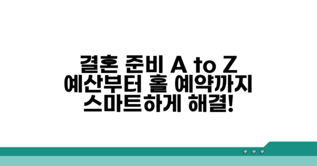 예산 관리부터 웨딩홀 예약까지