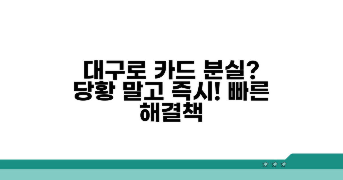 대구로 페이 카드 분실 시 대처법