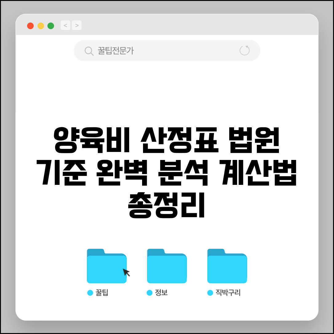 양육비 산정표 법원 기준 | 가정법원 공식 양육비 산정표 적용 방법 및 계산법 총정리