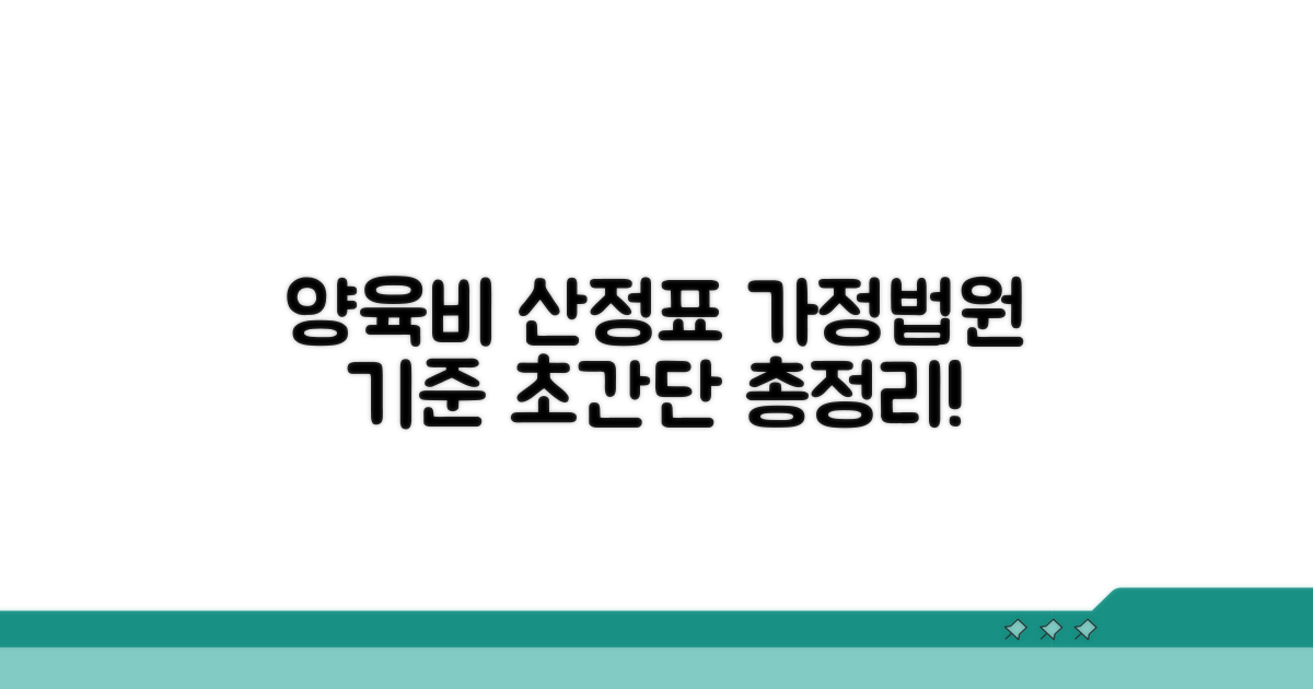 가정법원 양육비 산정표 기준
