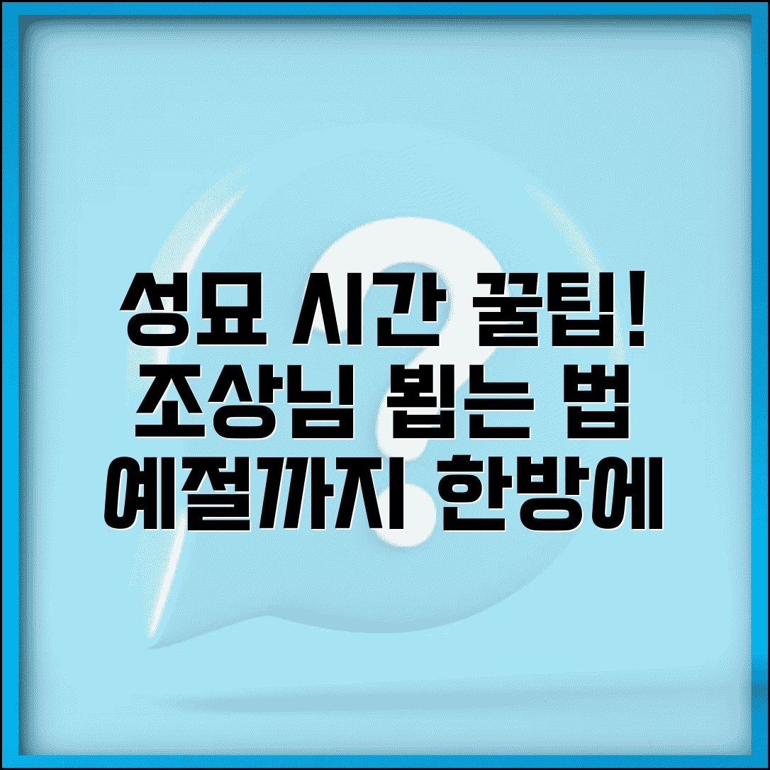 성묘 시간 언제 가는 게 좋을까 | 적정 시간대, 조상님 뵙는 예절까지 총정리