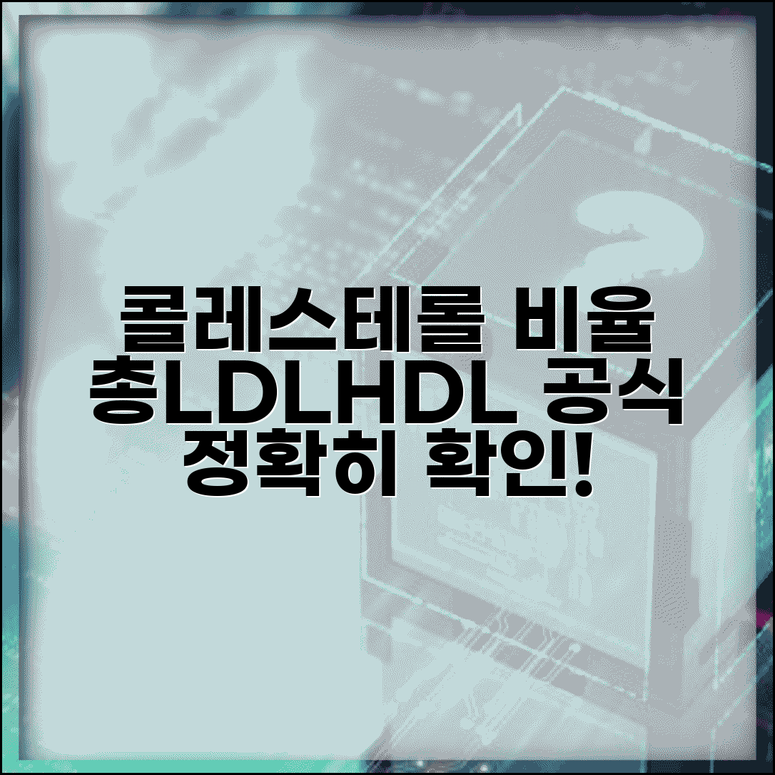 콜레스테롤 비율 계산 | LDL HDL 총콜레스테롤 비율 공식 및 확인 방법 총정리