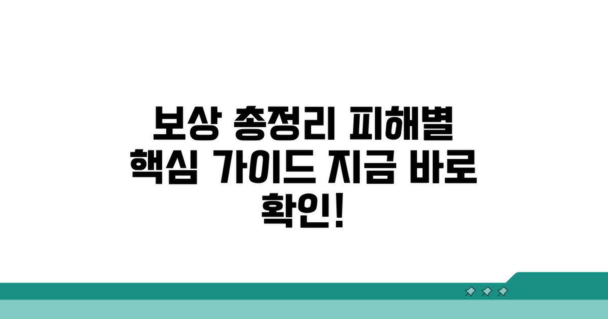 피해 사례별 보상 방법 총정리