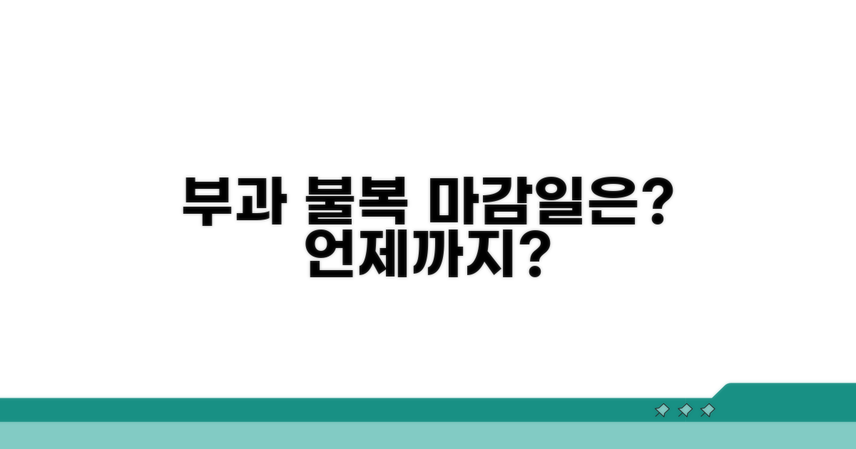 부과 불복, 언제까지 신청 가능한가?
