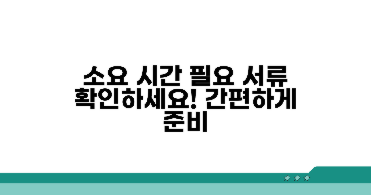 소요 시간 및 필요 서류 확인