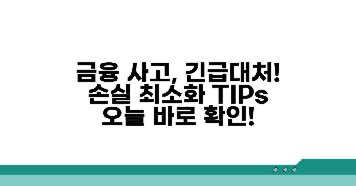 금융 사고 시 대처 요령